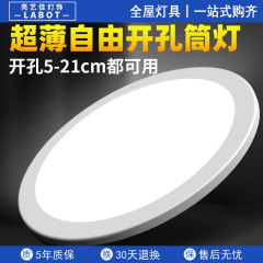 自由穴あけパネルライト超薄型調節可能ダウンライト6w9w15w21w3インチ4インチ6インチ円形埋め込み式穴ライト