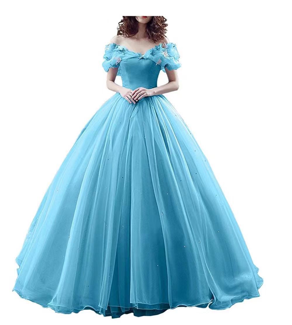 Cenicienta película misma princesa pettiskirt rendimiento 2024 nuevo vestido de novia foto arte examen rendimiento vestido de noche para las mujeres image 12