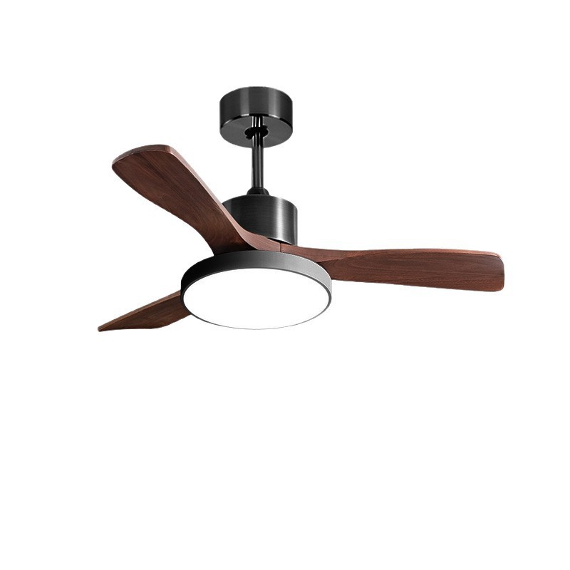 lámpara de ventilador de madera sólida mediana de espectro completo protector de ojos dormitorio comedor retro silencioso ventilador de techo lámpara de decoración de iluminación para el hogar Zhongshan image 6