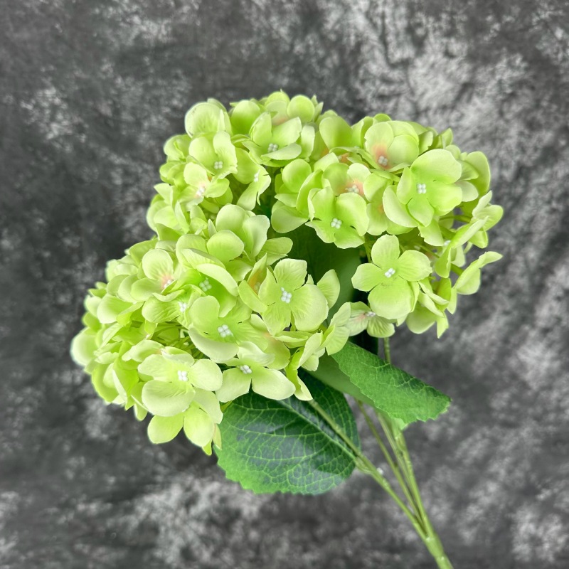 Mallorca artificial flor 5-cabeza hortensia hogar decoración de la boda de la flor de la pared arreglo paquete 5-tenedor hortensia grande tela de seda flor falsa
