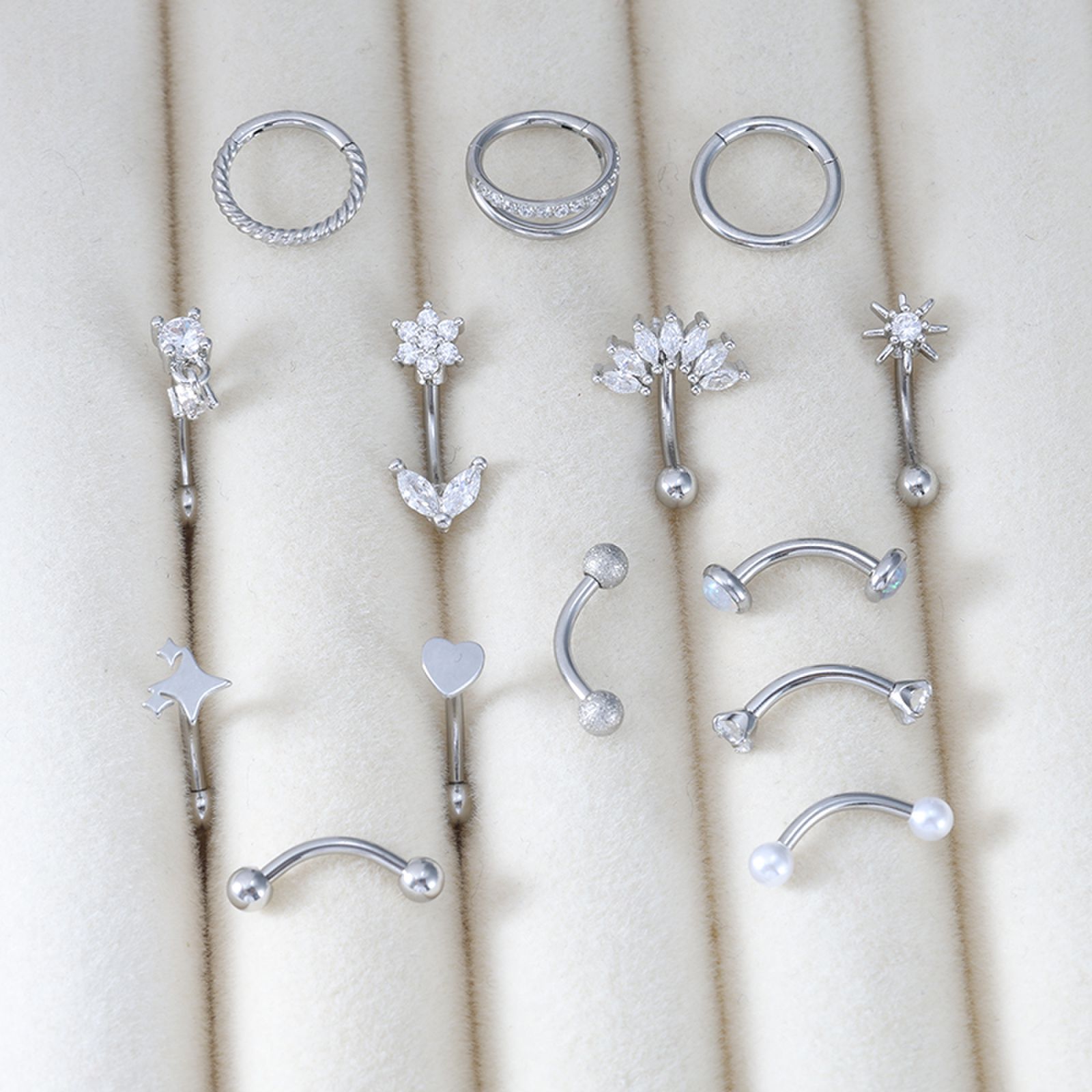 Labret piercing jewelry detail image