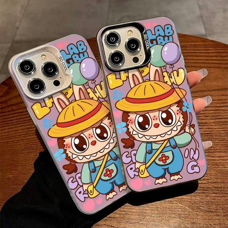 Balloon Labubu Suitable for Apple 17Promax Cartoon 16/15 Color Silver Shell 13/14 Cute Labubu New Style