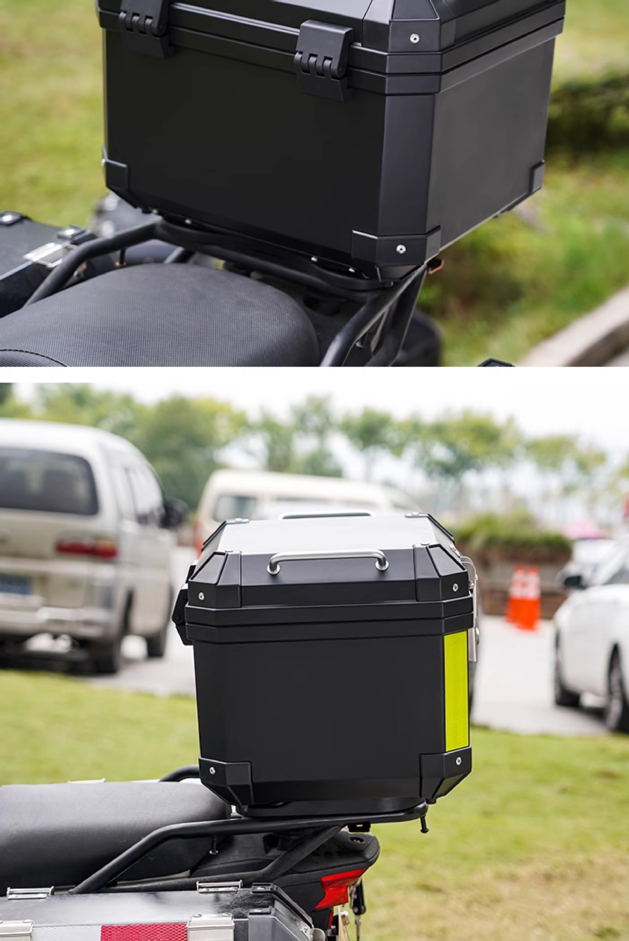 Suitable for Motorcycle Tail Box, Large Capacity Trunk, Universal Large Tool Box, Pedal Electric Vehicle Tail Box, Detachable