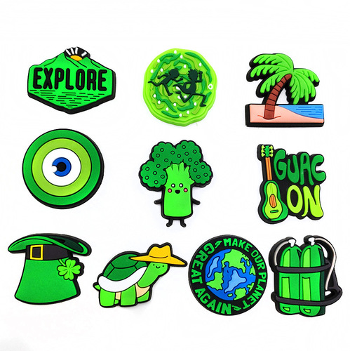 Cartoon Fresh VSCO Series Crocs Shoes Flower Shoe Buckle Yellow Green Pink Cute DIY Shoe Accessories