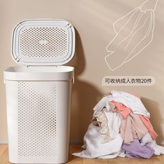 汚れた服収納バスケット家庭用大容量蓋付きトイレ収納洗濯バスケット衣類浴室汚れたかご