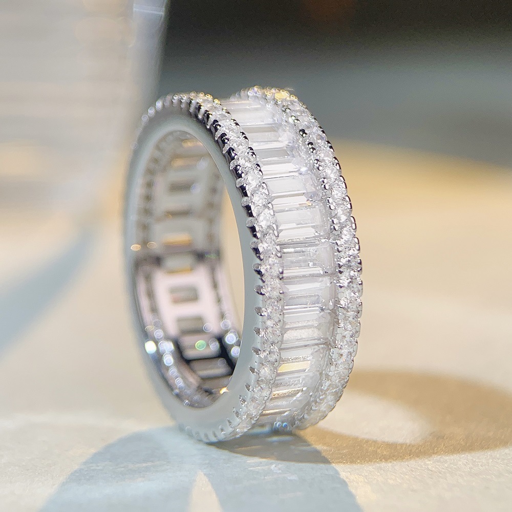 Fashion Geometric Sterling Silver Plating Zircon Rings 1 Piece