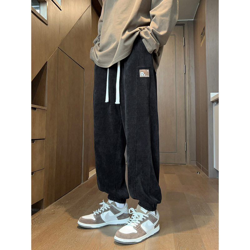 Bo 'ao pantalones masculinos primavera y otoño sueltos piernas largas pantalones de estilo de moda para niños pantalones casuales