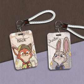 朱迪尼克卡套饭卡校园滑盖学生公交身份证件工作厂牌门禁卡保护套