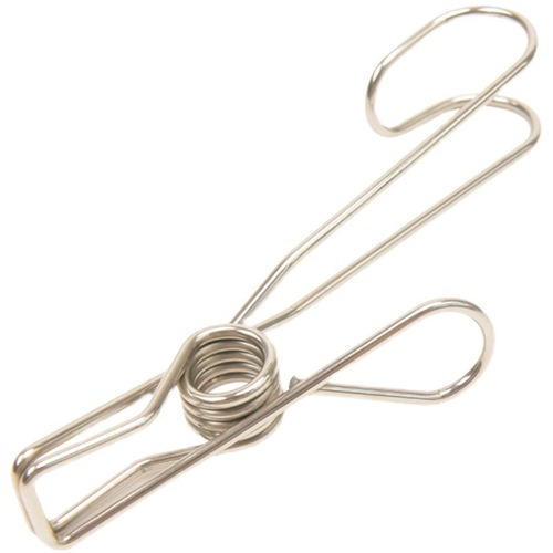 Stainless steel clip with hook for clothes drying metal windproof clothespin kitchen bathroom storage long tail multi-functional wire clip