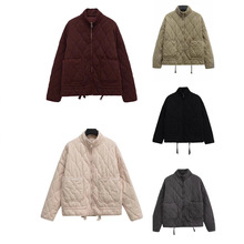 UC&ZA欧美风女装2025冬季新款立领绗缝休闲保暖棉服外套0002/042