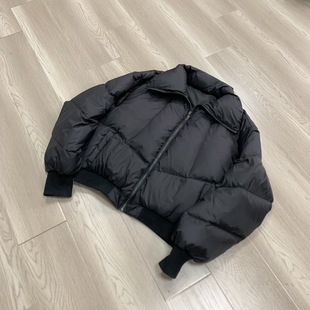 American Niche Design Black Armor Heavy White Duck Down Collar Winter Bread Down Jacket Couple's Coat for Men and Women