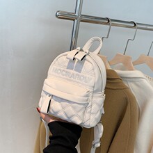 菱格绣线小包包2023新款包包女夏季双肩包迷你小书包休闲旅行背包