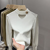 Hollow out atmosphere top bottom sweater for women's spring and autumn oversized knitted sweater