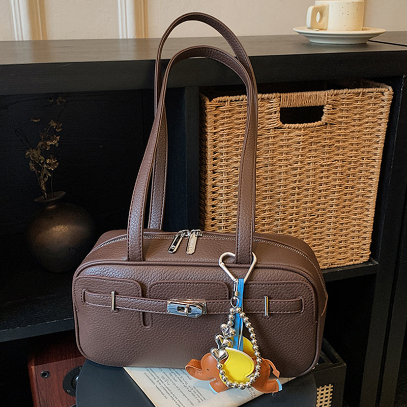 Retro Hand-held Bowling Bag, Women's Bag, Niche Design, Underarm Bag, Shoulder Bag_voghion.com