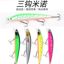 工厂批发多色三钩米诺远投路亚饵140mm22g淡水翘嘴鲈鱼假饵硬饵