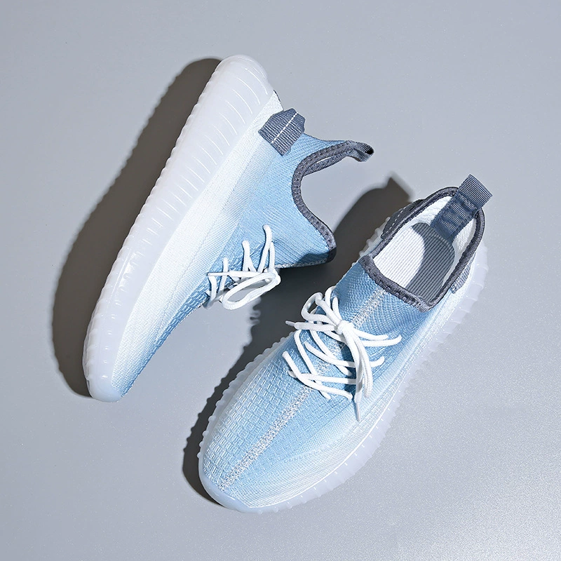 2024 Летняя кокосовая мужская обувь дышащая дикая спортивная летающая градиент цвета повседневная папочка приливная обувь тонкая сетка