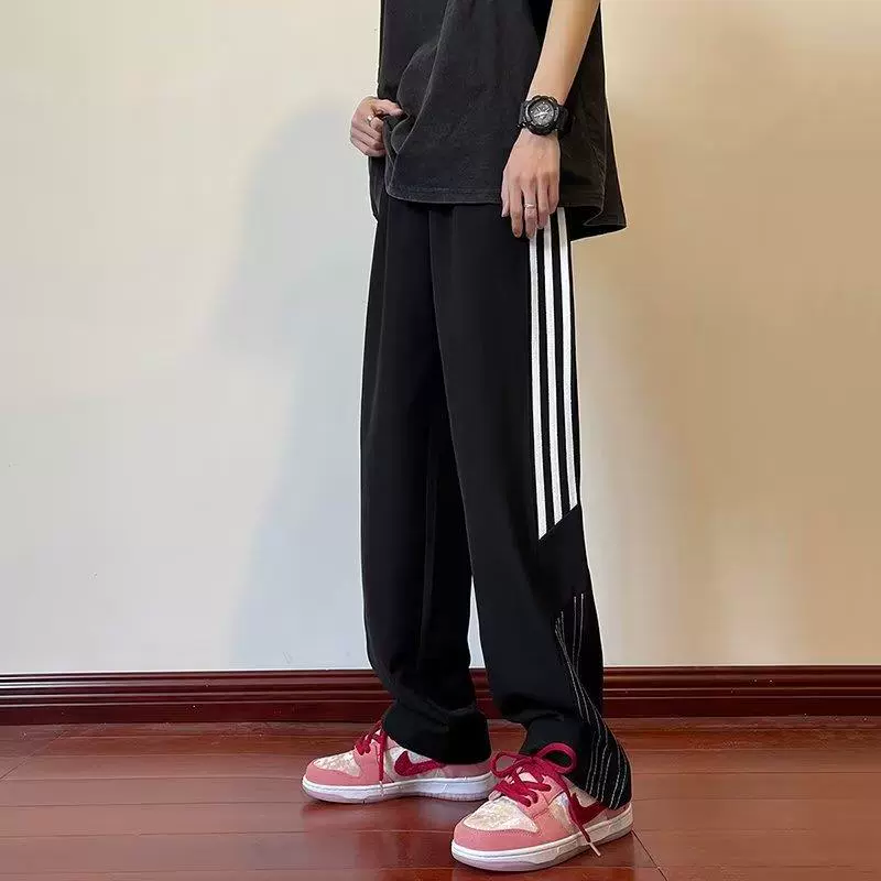Trend trousers, 2023, American style, slim fit, drawstring