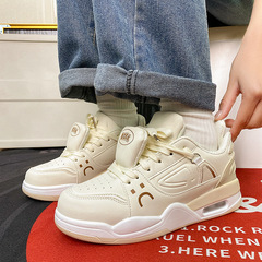 港風復古小眾情侶麵包鞋氣墊增高百搭休閒小白鞋男女學生休閒鞋子