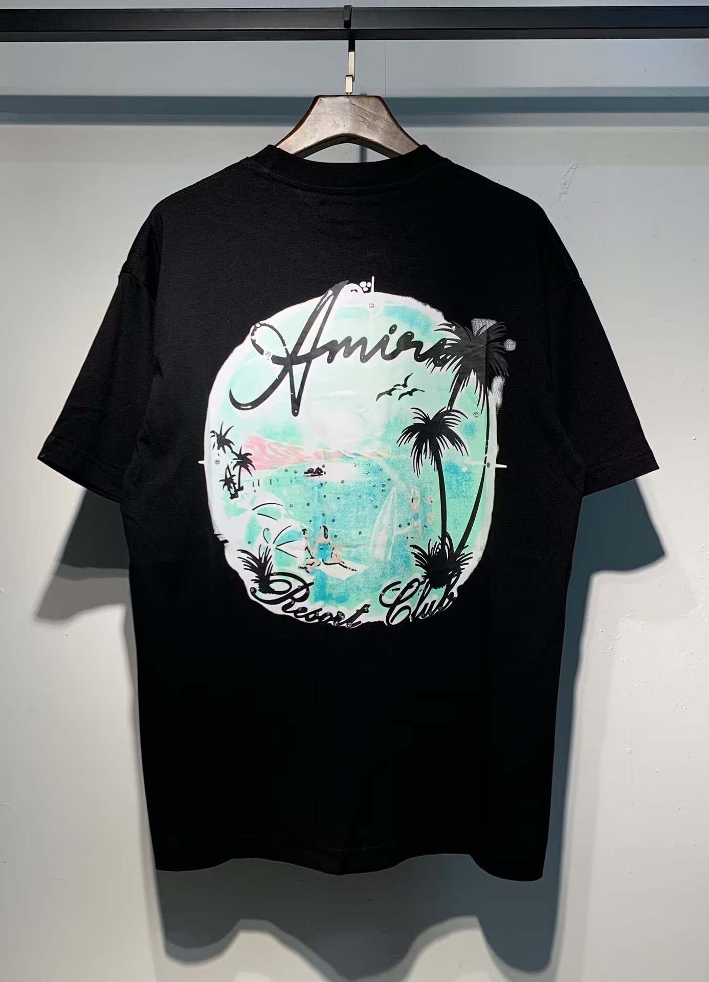 Verano nueva camiseta de manga corta impresa de letras suelta marca de moda hombre camiseta casual de media manga mujer
