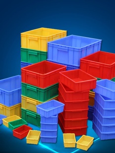 Turnover Box Plastic Box Rectangular Hardware Accessories Tool Screw Box Storage Parts Box Logistics Material Plastic Frame
