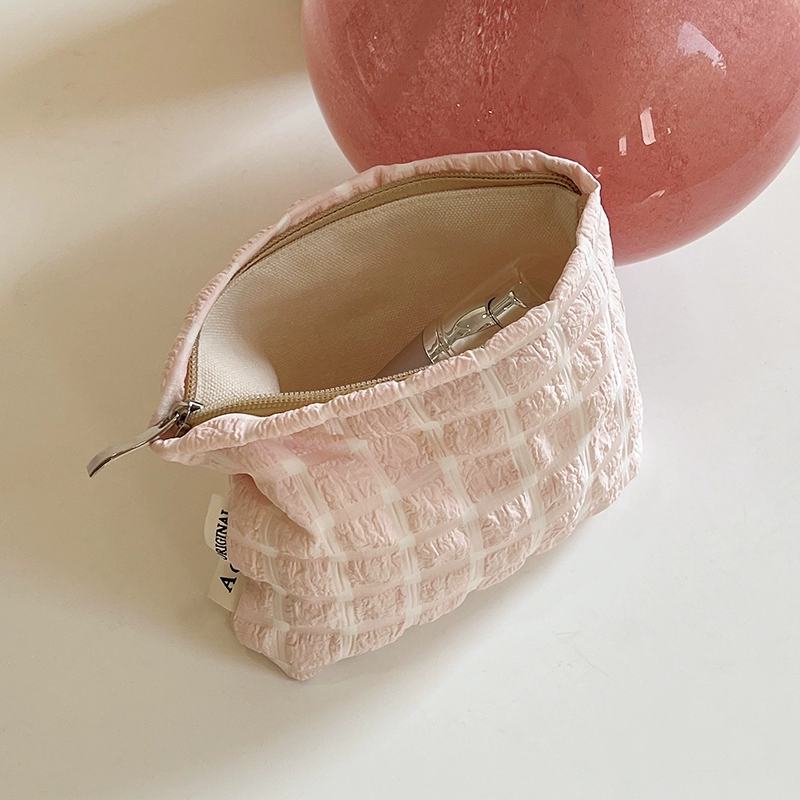 Ins нишевая косметичка, маленькая квадратная сумка-облако, портативная сумка для хранения, сумка-карандаш, кошелек, чистый цвет, внутренняя лошадь, маленькая
