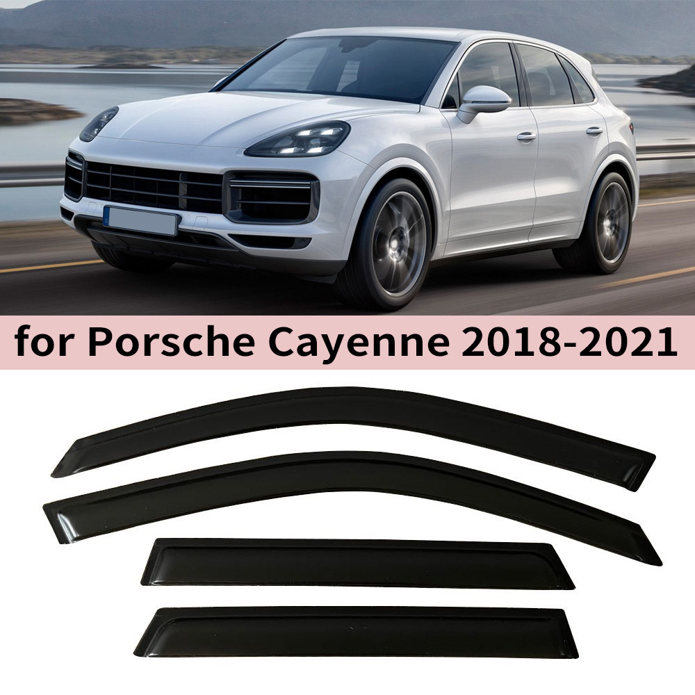 Porsche Porsche Cayenne 2018-2023 Window Visor Rain Guard Deflector (Rain shield) - for-porsche-cayenne-2018-20234pcs