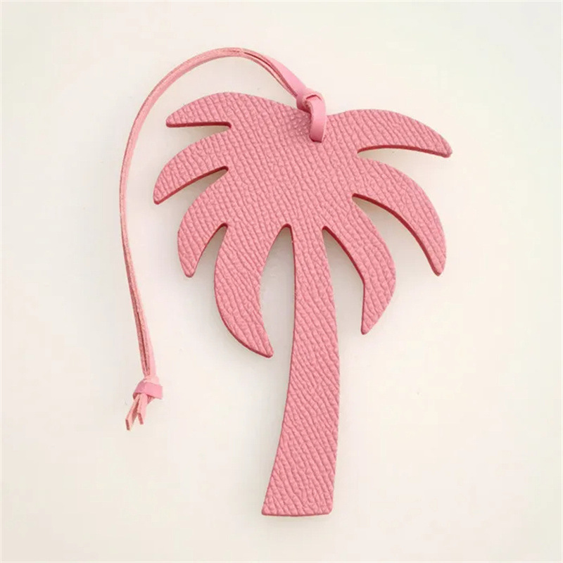 Creative Coconut Tree Shape Key Pendant Leather Personalized Exquisite Bag Keychain Pendant Small and Portable