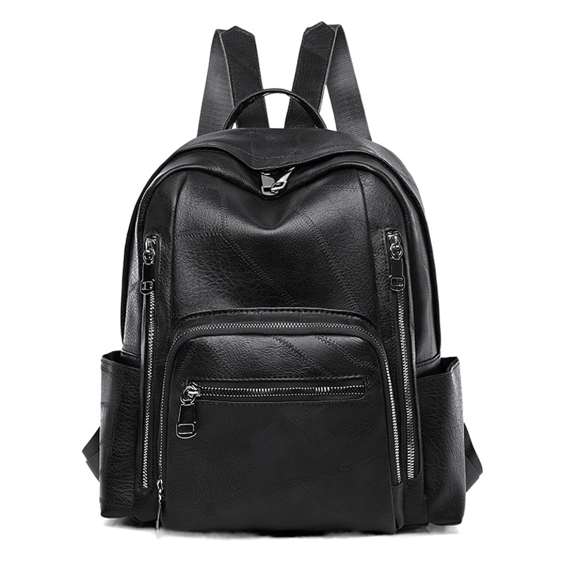 Backpack women's 2023 new bag large capacity Women's net red backpack autumn and winter Korean style fashionable soft leather travel bag