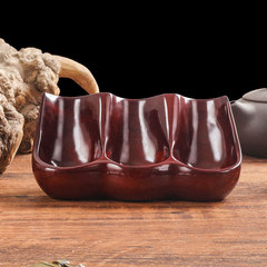 Hualiwood 3-Position Fighting Stand Solid Wood Pipe Rack One-Character Scoop Type Integrated Pipe Base Display Stand Pipe Accessories Pipe Accessories