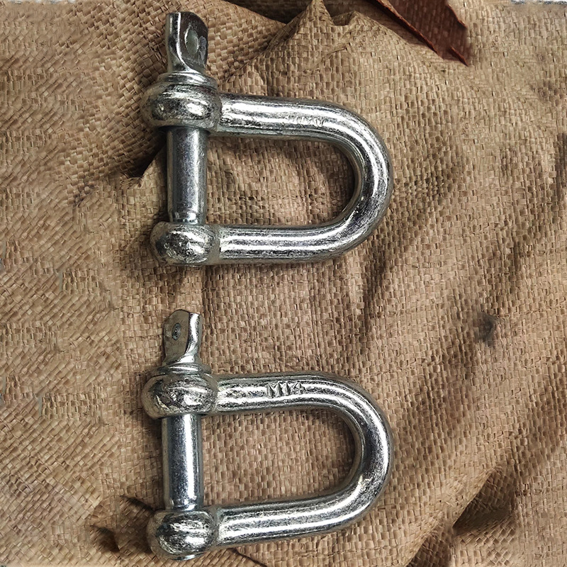 欧式卸扣 不锈钢D型卸扣M8加长卸扣船用五金索具不锈钢D型卸扣起