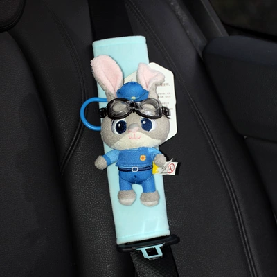 Seat belt shoulder pad | Shoulder Pad Decoration - hand-stitched-model-flying-mirror-judy-blue-crystal-velvet-shoulder-pad-1-pack