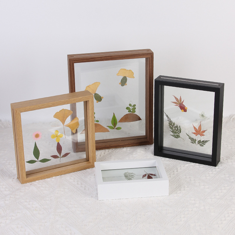 Custom double-sided glass photo frame dried flower plant specimen three-dimensional photo frame set table double glass creative picture frame wholesale Custom double-sided glass photo frame dried flower plant specimen three-dimensional photo frame set table double glass creative picture frame wholesale