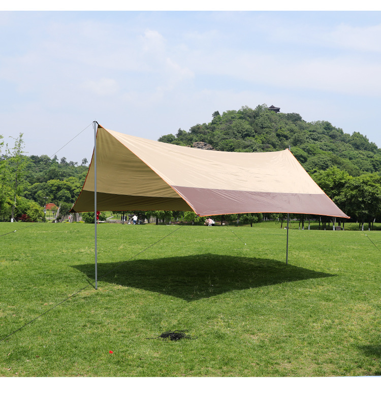 Outdoor Camping Site Leisure Butterfly-Shaped Canopy Park Sunshade Tent Camping Vinyl Rainproof Tent Rain Shelter