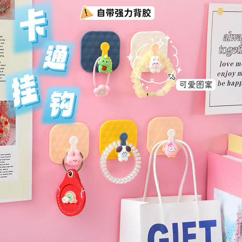 Wall hooks, multi-functional punch-free wall adhesive hooks, key hangers behind student dormitory bedroom doors, coat hooks