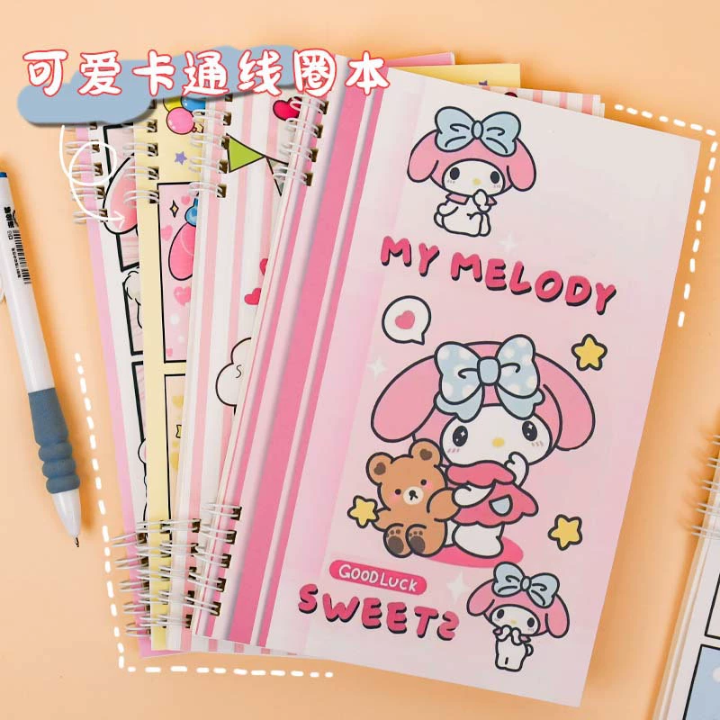 Notebook A5 spiral-bound notebook, cute character covers, portable handheld