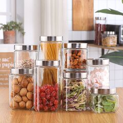 批发透明玻璃罐子储物罐子可批发储物罐子食品级茶叶杂粮储物罐
