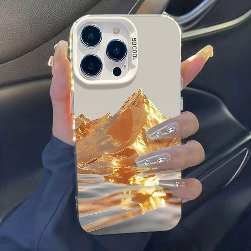 Cross-Border Rizhao Jinshan Is Suitable for 17/17Promax Mobile Phone Case 17Pro Popular New Color Silver Anti-Fall Hard Case