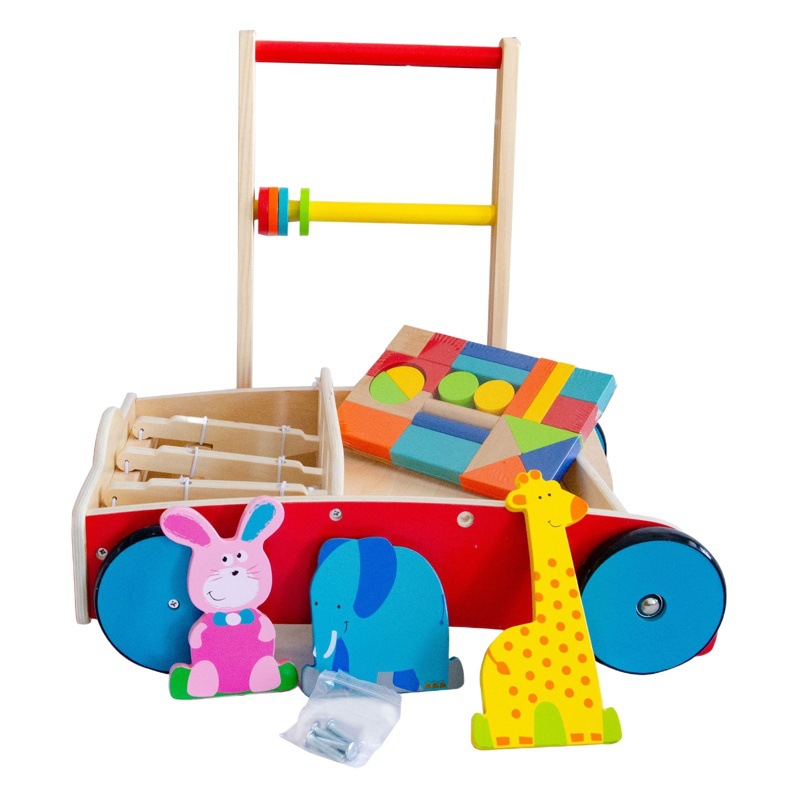 Nueva Fuente de la nube diversión para niños fregona animal multifunción coche niño rompecabezas educación temprana juguetes de madera entrega de una sola pieza