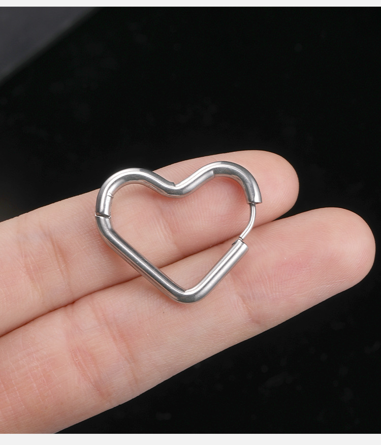 Hip Hop Geometric Triangle Stud Earring for Women - 316L Surgical Steel Flat Back Earring detail image 9