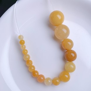 Xinjiang old topaz 4-16mm size loose beads DIY round beads loose beads jewelry accessories jade beads wholesale