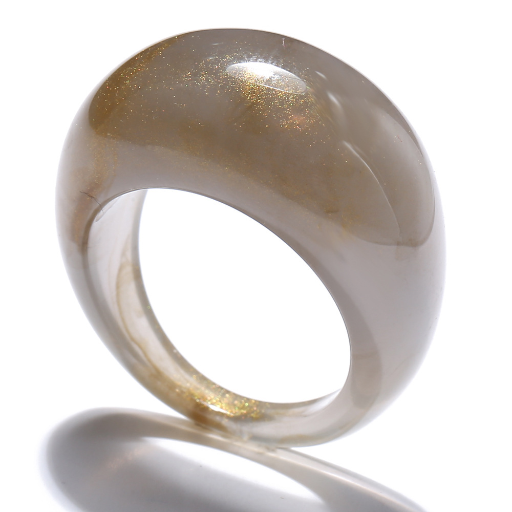 wholesale simple geometric rendering resin ring