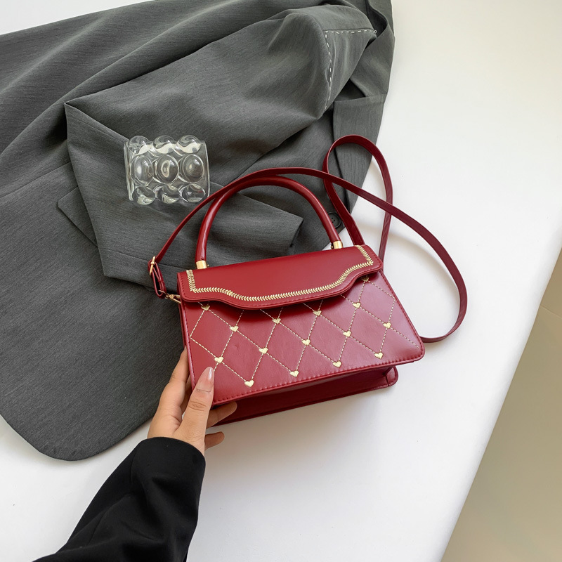 Línea de bordado de verano 2024 nueva moda de estilo de diamante casual estilo coreano simple bolso de mano pequeña bolsa de mujer