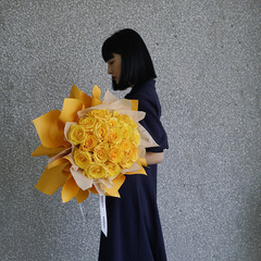 Solid color mocha paper flower wrapping paper floral packaging waterproof thickened kraft paper bouquet flower shop rose flower wrapping paper