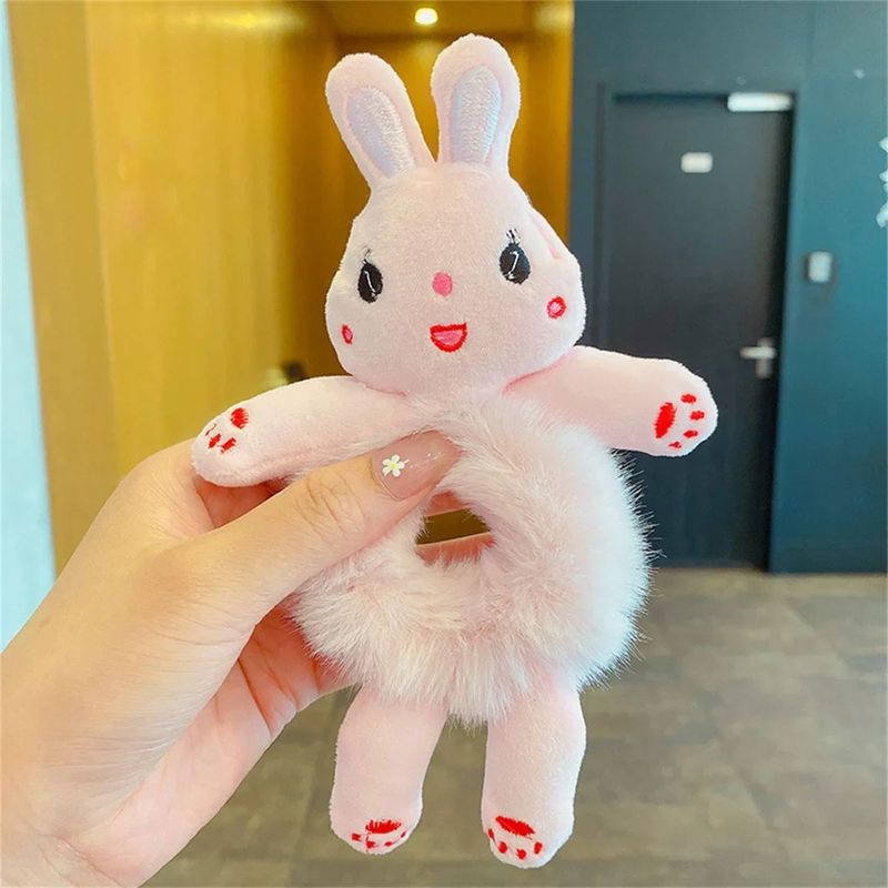 新しい秋と冬の漫画ぬいぐるみ猫ヘアバンドシンプルなヘアゴムバンド毛皮のようなヘアバンド女の子パンダ|undefined
