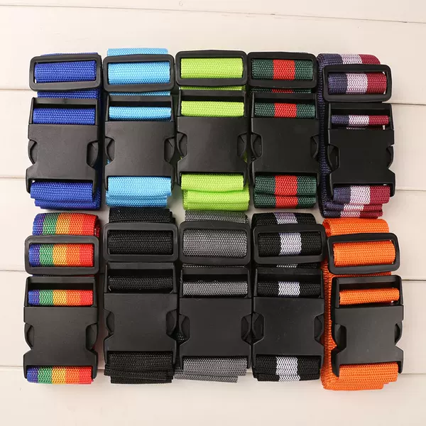 Travel Luggage Packing Straps, Non-Locking Luggage Securing Straps, 2m Long Buckle Luggage Straps