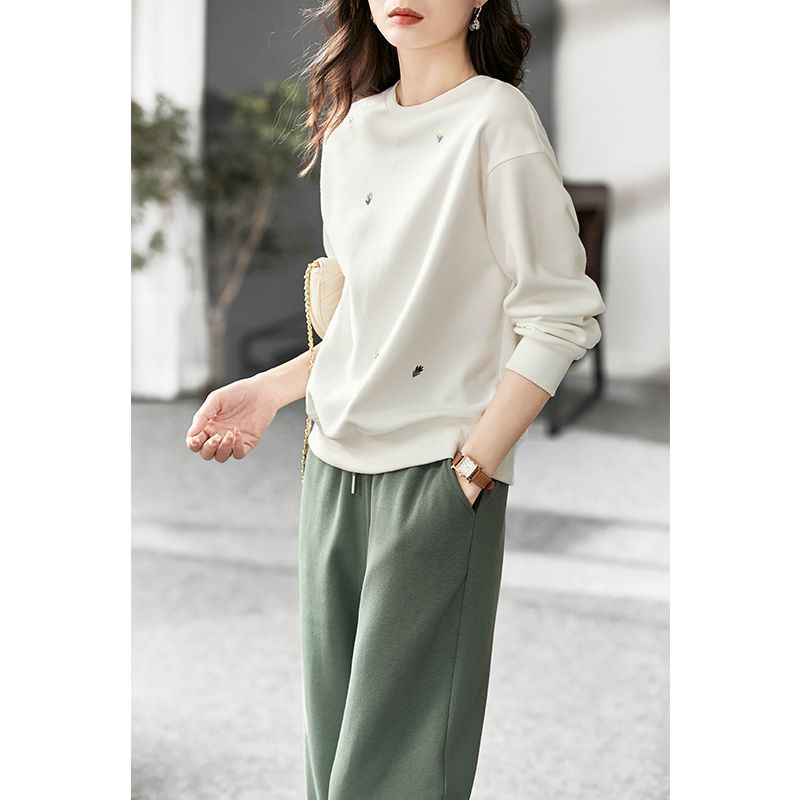 休闲运动套装新款阔腿裤秋装女套装2025时尚女卫衣裤装两件套|undefined