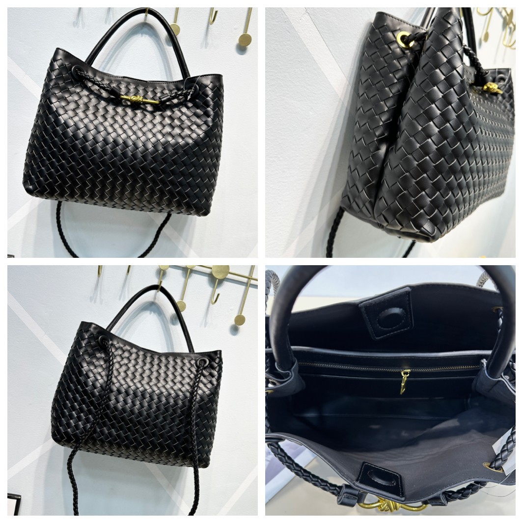 Nueva bolsa de mano de alta calidad de gran capacidad, personalidad femenina, bolsa de tejido simple hecha a mano, bolso de hombro universal