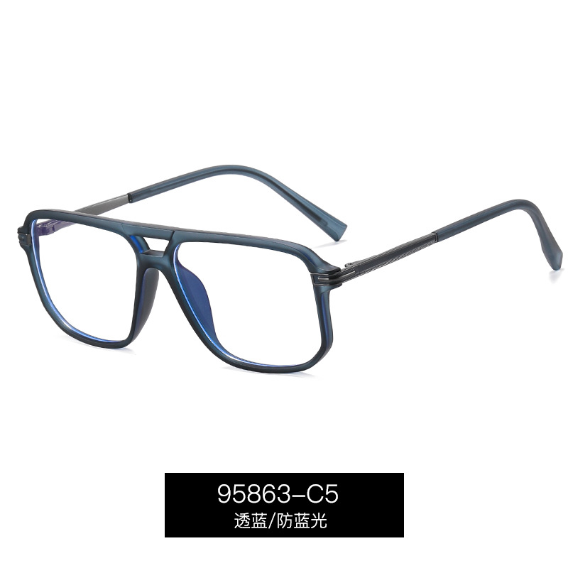 95863 gafas de luz anti-azul de los hombres europeos y americanos transfronterizos TR90 Honda pierna gafas de ordenador puede ser equipado con gafas de miopía