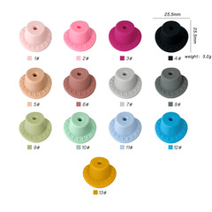 Factory Direct Sale Silicone Hat Beads Food Grade Baby Teething Accessories Pendant DIY Bracelet Beads Accessories