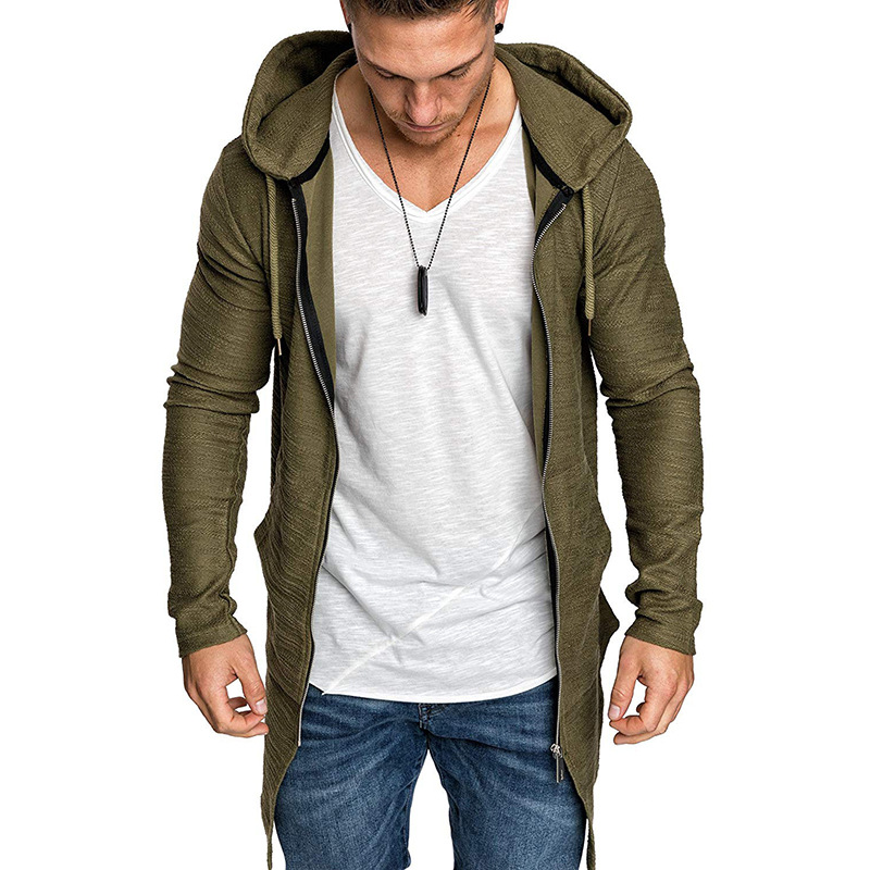 Herrenbekleidung Kapuzenpullover Herren Strickjacke Reißverschluss Jugendjacke_voghion.com